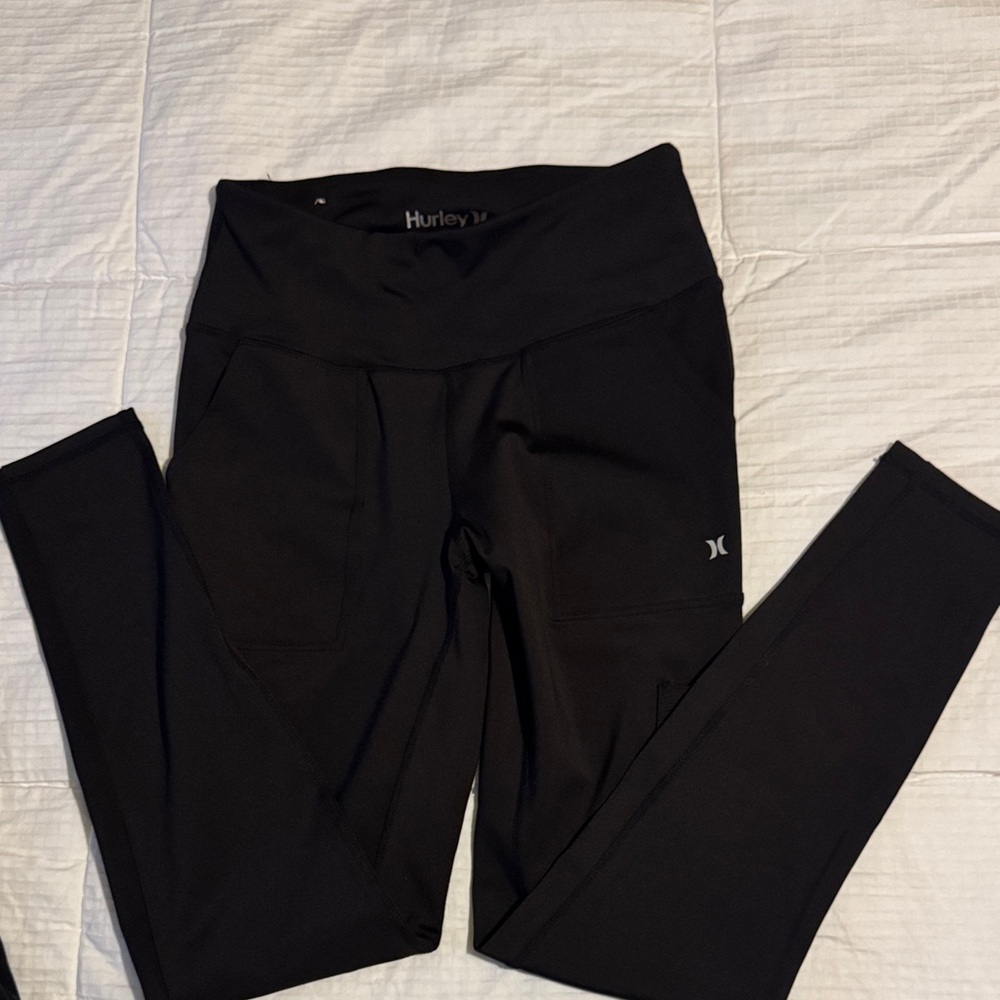 Hurley Jet Black Active Leggings